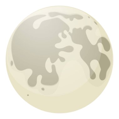 Dolunay saydam arkaplanda izole edildi