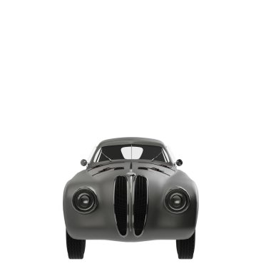 araba beyaz arkaplanda izole edildi