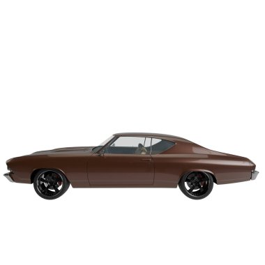 beyaz izole klasik otomobil