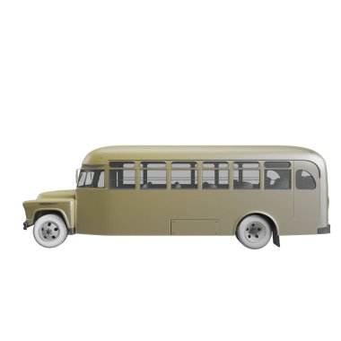 Eski otobüs beyazda izole edildi