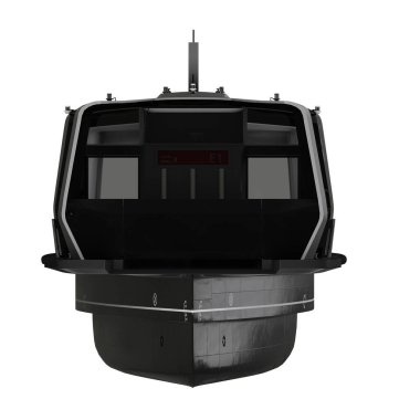 Arka planda siyah tekne