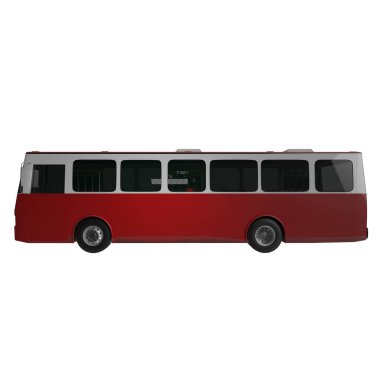 otobüs beyazda izole edildi