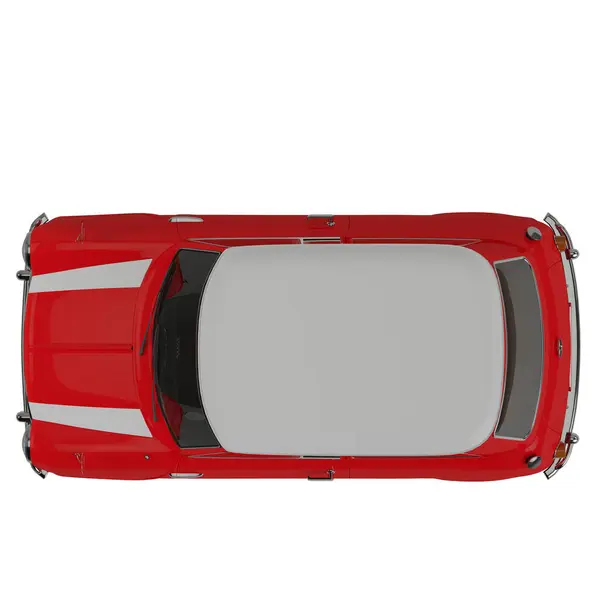 白色背景的红色古董车 — 图库照片