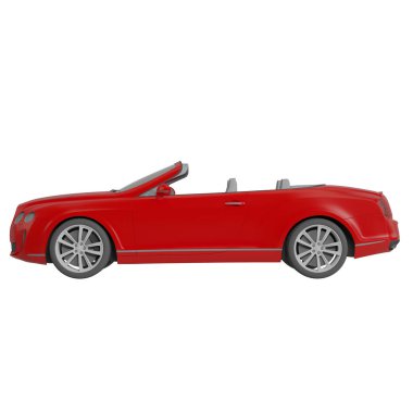 spor araba beyaz arka planda izole edilir