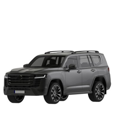 SUV 'ların arabası beyaz arkaplanda izole edildi