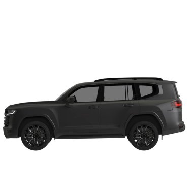 SUV 'ların arabası beyaz arkaplanda izole edildi