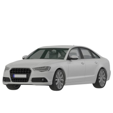 Spor araba beyaz izole