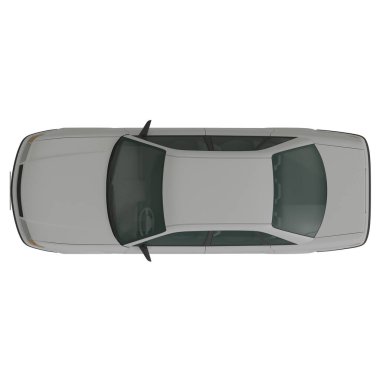 beyaz araba üzerinde beyaz izole