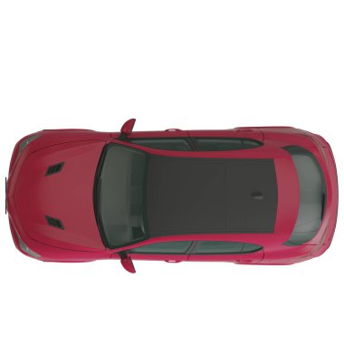 SUV 'ların arabası beyaz arkaplanda izole edildi