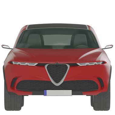 SUV 'ların arabası beyaz arkaplanda izole edildi