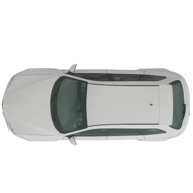 SUV 'ların arabası beyaz arkaplanda izole edildi