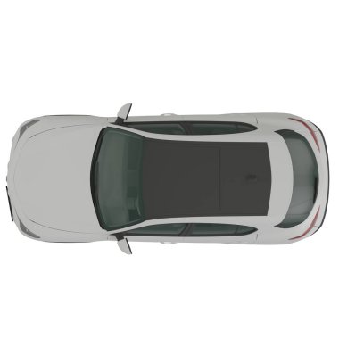 SUV 'ların arabası beyaz arkaplanda izole edildi