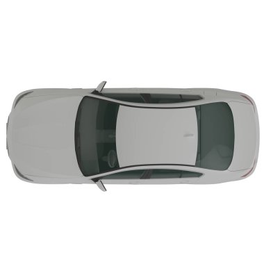 Beyaz arka plan üzerinde izole Sedan araba