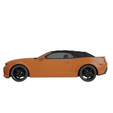 Araba beyazda izole edilmiş. 3D illüstrasyon, yüksek kalite