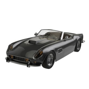 siyah spor araba - ön taraf