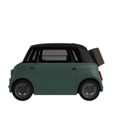 car 3 d render illustration on background clipart