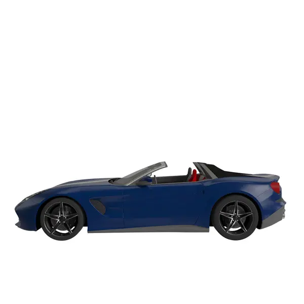 stock image blue sports car - 3 d illustration