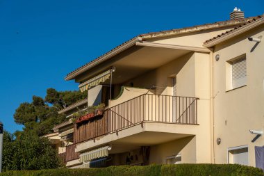 modern house on the street of old city