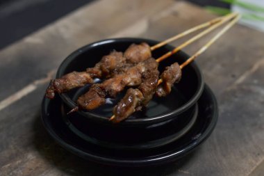 Chicken satay, Indonesian food typical of the region