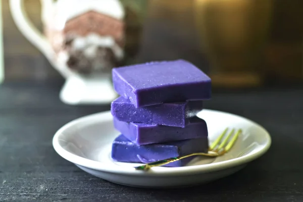 Purple sweet potato Talam Cake, a cake typical of Indonesian food for breaking the fast in the month of Ramadan
