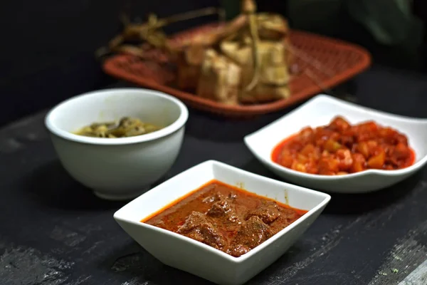 Ketupat Eid Typical Indonesian Food Dishes Eid — Stock Photo, Image