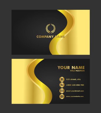 Altın Lükslü Yaratıcı İş Kartı Şablonu