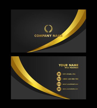 Altın Lükslü Yaratıcı İş Kartı Şablonu