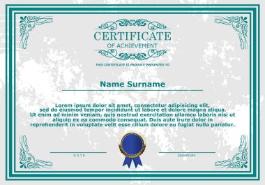 Soyut beyaz arkaplan dokusuna sahip Başarı Sertifikası tasarımı