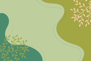 Desain Seni Tanaman Abstrak. Latar belakang daun abstrak dengan ruang salin untuk teks. Templat örnekul medya toplumsal, poster, dekorasi, örnekul, duvar kağıdı.