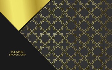 Luxury Islamic Background Gold with Decorative Ornament Pattern clipart