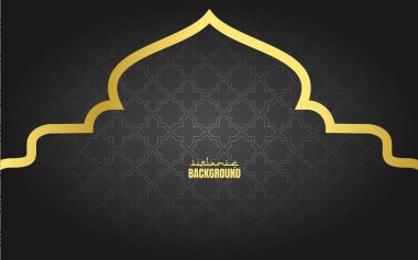 Luxury Islamic Background Gold with Decorative Ornament Pattern clipart