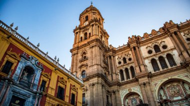 Seville, İspanya - Eylül 20, 20 0, 21 Seville, Endülüs, İspanya 'daki Plaza de Espana.