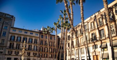 Barselona, katalonya, İspanya - Eylül, 2017: İspanya Barselona şehri manzarası. Şehrin tarihi merkezi.