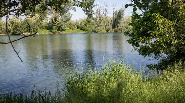 Rocky Manzarası 'nda Akıntı, Adda Nehri, Rivolta d' Adda, İtalya