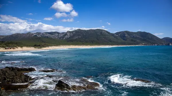 Buggerru, Sardinya 'daki San Nicolo plajı manzarası