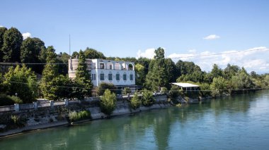 Cassano d 'Adda' daki Visconti Kalesi, Milano, Lombardy, İtalya, 29 Temmuz 2025