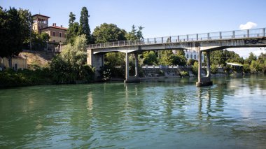 Cassano d 'Adda' daki Visconti Kalesi, Milano, Lombardy, İtalya, 29 Temmuz 2025