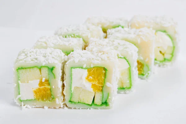 Сладкие Рулетики Суши Японская Еда Вкусная Еда Обед — стоковое фото