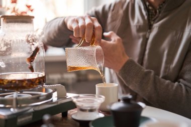 Everything is ready for the tea ceremony. The ceremony is according to all the rules, but not in the classical style. Adapted to a modern apartment. High quality photo