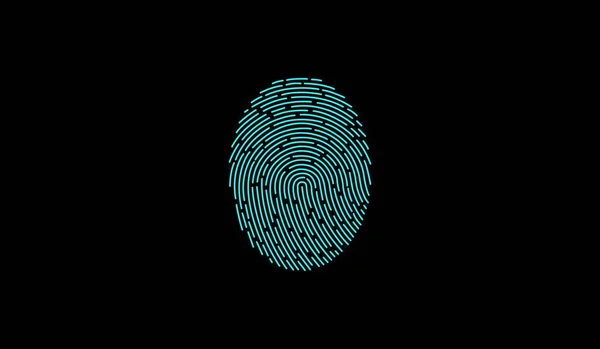 Finger-print Scanning Identification System. finger print scan icon, thumb scanning for digital processing. Biometric Authorization and Business Security Concept.