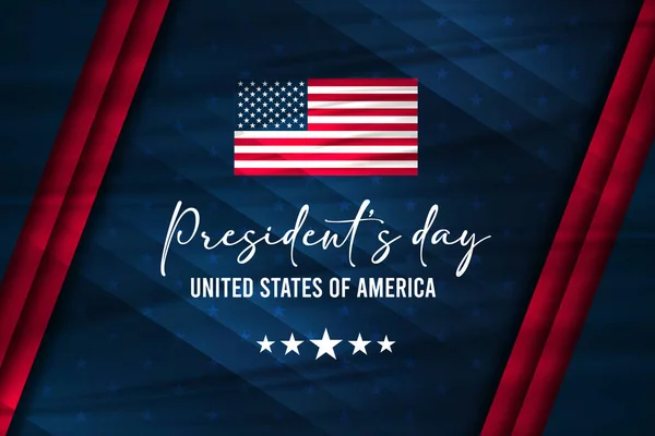 Closed President Day Blue Background Grunge Effect Flag America Happy — Stock Photo, Image