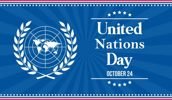 유엔의 10월 24일에 열립니다 유엔의 — 스톡 사진