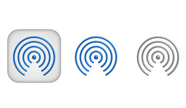 I-phone hava indirme ikonu, hava indirme teknolojisi, şeffaf arkaplanı olan 3D hava indirme simgesi