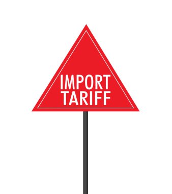 Saydam Arkaplan ile Beyaz Renkli Tarifeli metni Kırmızı Üçgen İşaret Panosuna Aktar.