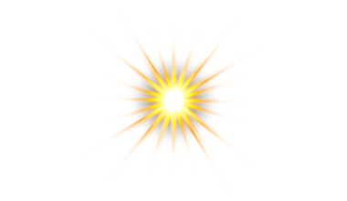 Yapay sarı yumuşak ışık patlaması etkisi. Parlayan güneş ışınları, parlayan ışık efektleri, saydam arkaplan ışınlarında izole edilmiş rastgele yıldız patlaması.