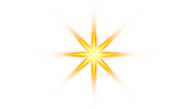 Yapay sarı yumuşak ışık patlaması etkisi. Parlayan güneş ışınları, parlayan ışık efektleri, saydam arkaplan ışınlarında izole edilmiş rastgele yıldız patlaması.