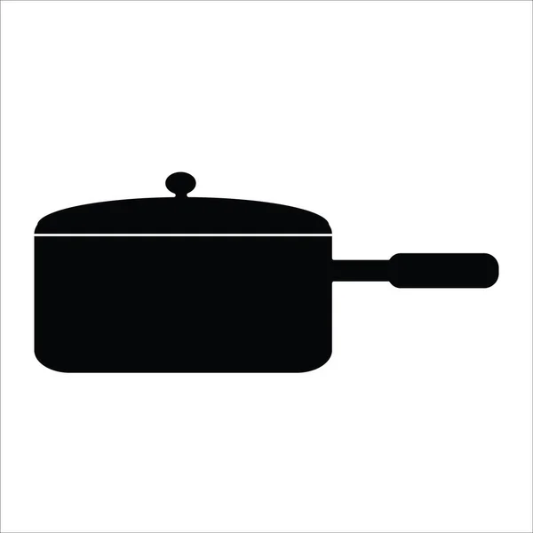 Küchentopf Ikon Vector Logo Design — Stockvektor