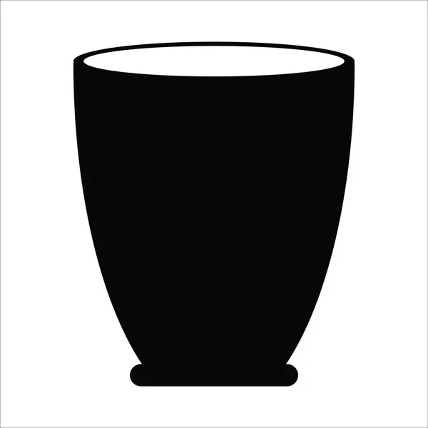 Icono Vidrio Vector Ilustración Logo Diseño — Vector de stock