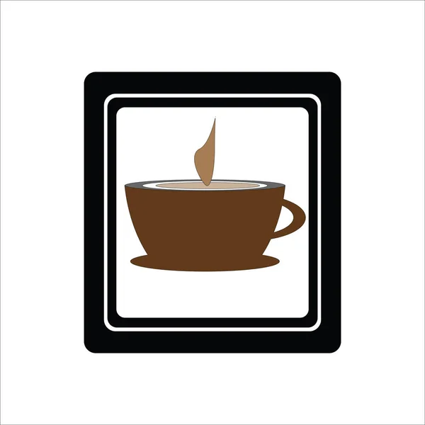 Καφέ Κύπελλο Εικονίδιο Διάνυσμα Εικονογράφηση Λογότυπο Σχεδιασμό — Διανυσματικό Αρχείο