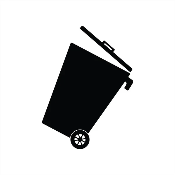 Lixo Bin Ícone Vetor Ilustração Logotipo Design — Vetor de Stock